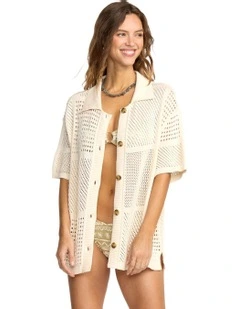 Cool Down Short Sleeve Shirt in White