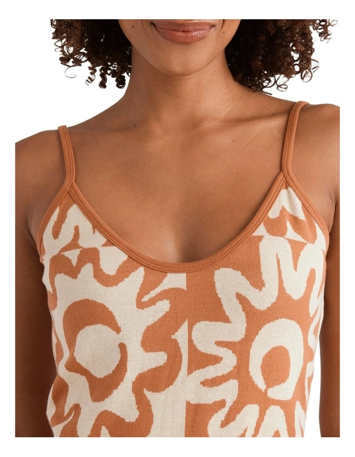 Lost Waves Mini Dress in Brown image 4