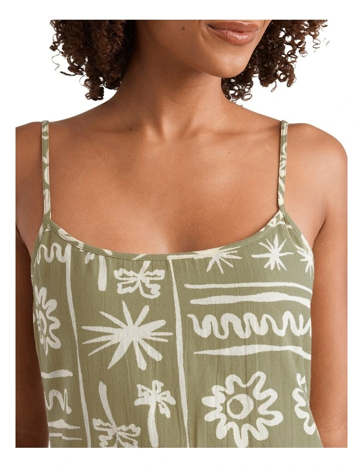 Beach Haze Mini Dress in Green image 4