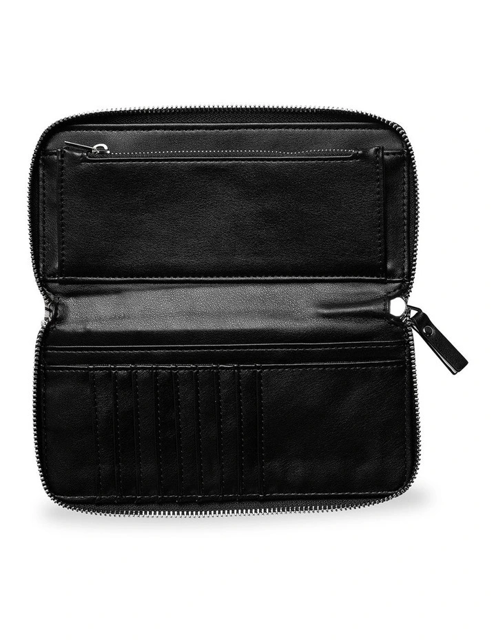 Zip Around Bi-Fold Wallet Black image 3