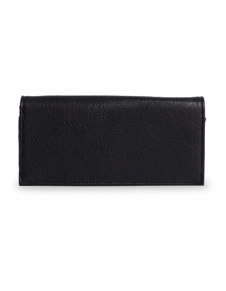 Wave Watch Leather Wallet in Black image 2