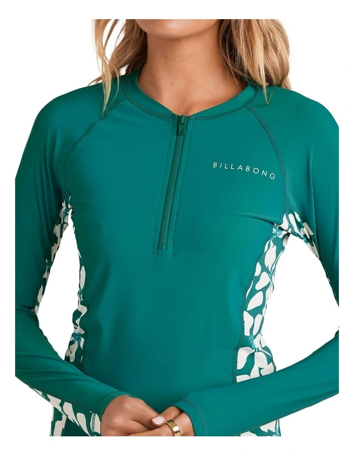 Reek Break Upf 50 Long Sleeve Rash Vest in Green image 4