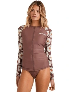 Pipa Upf 50 Long Sleeve Rash Vest in Brown