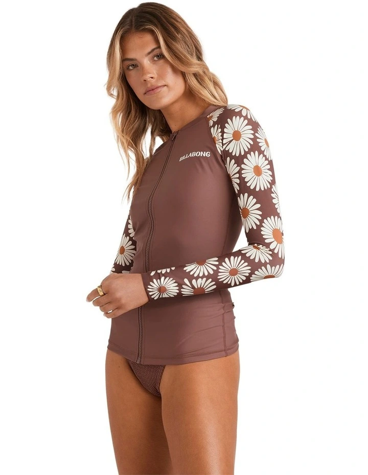 Pipa Upf 50 Long Sleeve Rash Vest in Brown image 3