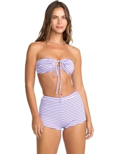 Josie Summer Hi Bandeau Bikini Top in Purple