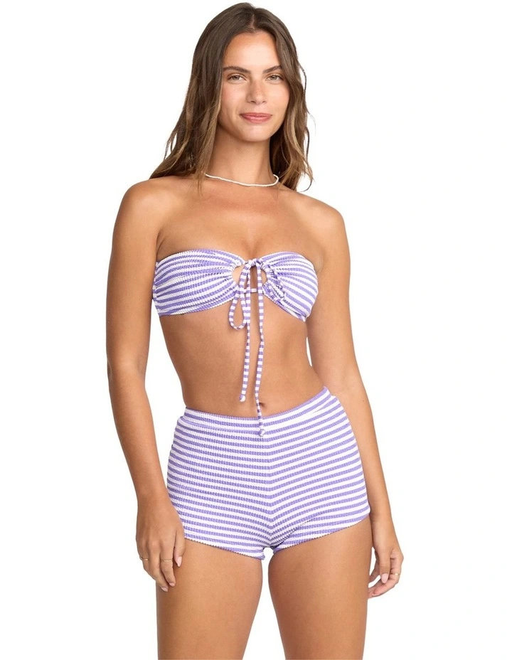 Josie Summer Hi Bandeau Bikini Top in Purple image 1