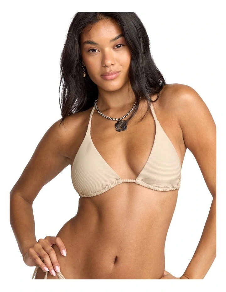 Tanlines Multi Tri Bikini Top in Beige image 4