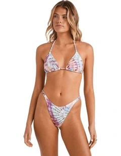 Dyed Pretty Penelled Tri Bikini Top in Multi