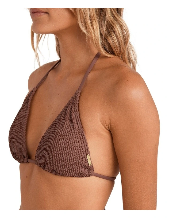 Hi Remi Tri Bikini Top in Brown image 4