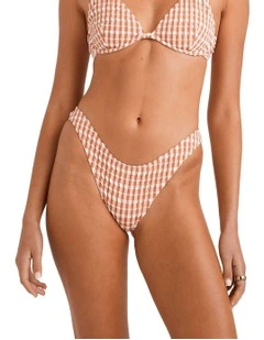 Wave Check Hike Bikini Bottom in Assorted