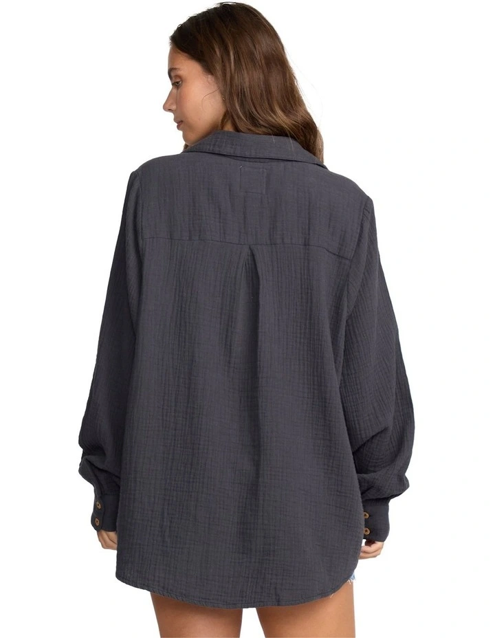 Swell Blouse Button Down Shirt in Black Sands image 2