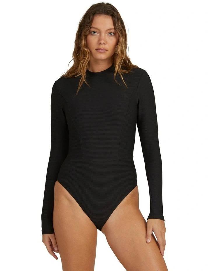 Tanlines Bodysuit Rash Vest Black image 1