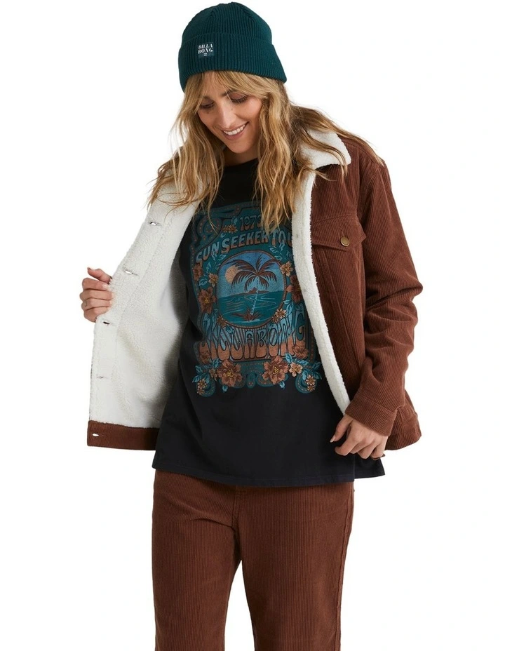 Candy Cord Jacket in Brown image 3