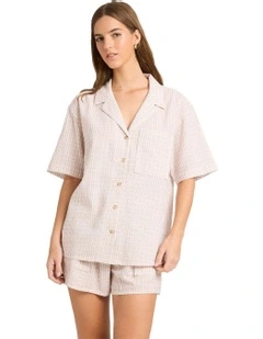 Serene Short Sleeve Shirt in Brown