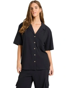Serene Short Sleeve Shirt in Black
