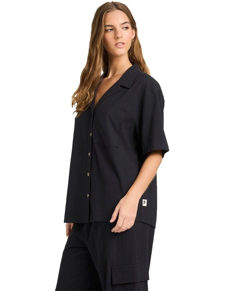Serene Short Sleeve Shirt in Black image 3