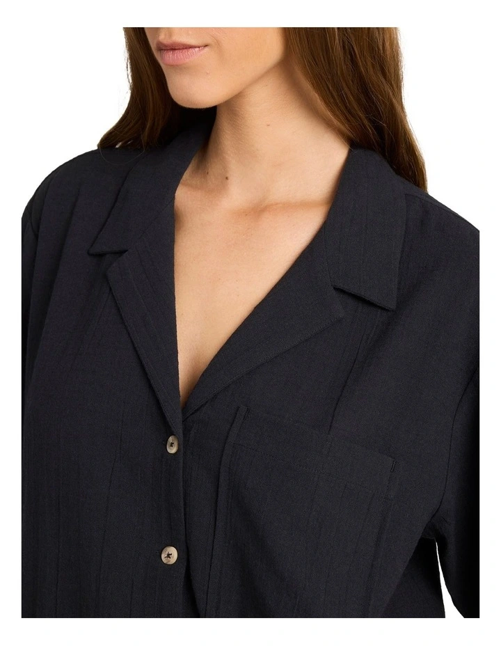Serene Short Sleeve Shirt in Black image 4