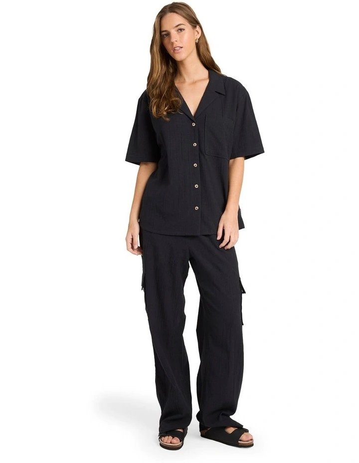 Serene Short Sleeve Shirt in Black image 5
