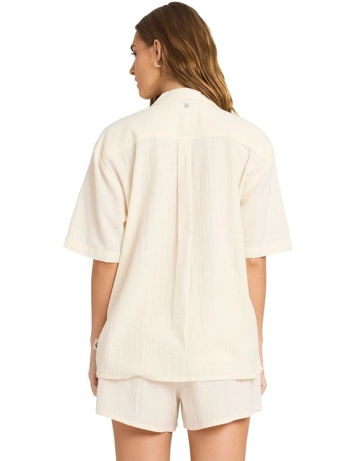 Serene Short Sleeve Shirt in White image 2