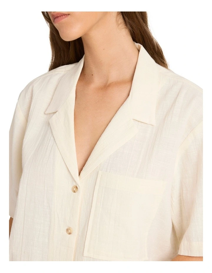 Serene Short Sleeve Shirt in White image 4