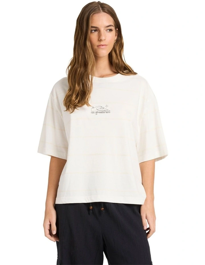 Omni Star Strip T-shirt in White image 1