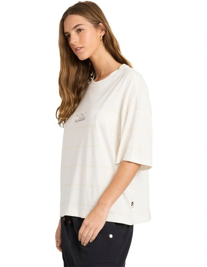 Omni Star Strip T-shirt in White image 3