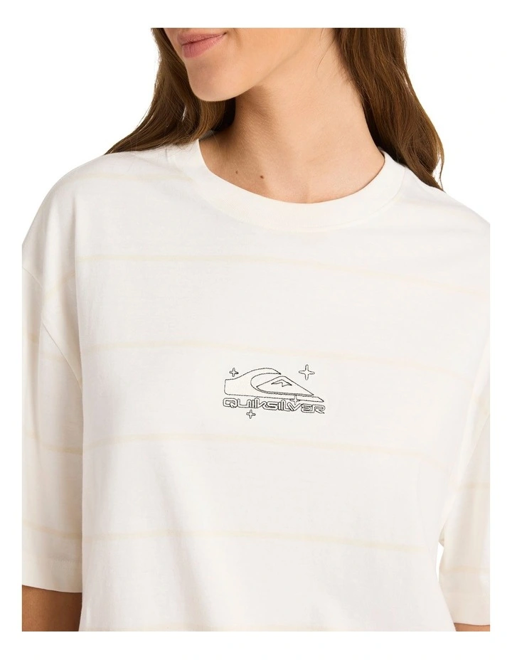 Omni Star Strip T-shirt in White image 4