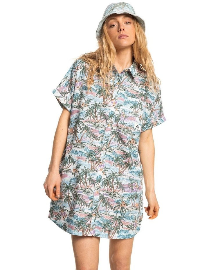 On Vacation Short Sleeve Shirt Dress Dreamscape Pool
