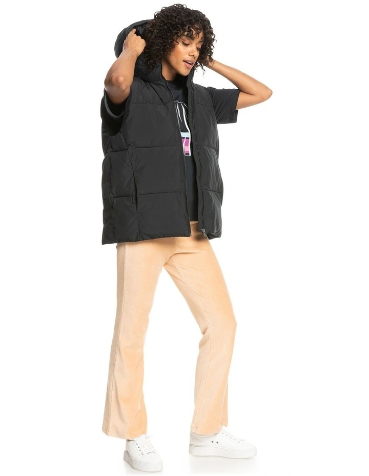 Bright Side Longline Hooded Puffer Jacket in Anthracite image 5