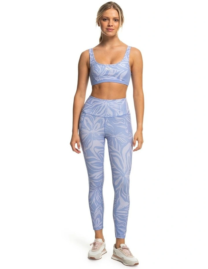 Heart Into It Printed Low Impact Sports Bra in Purple Heather Fluid Flowers image 5