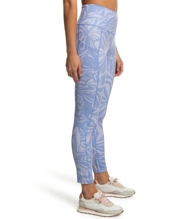 Heart Into It Technical Leggings in Purple Flowers image 3