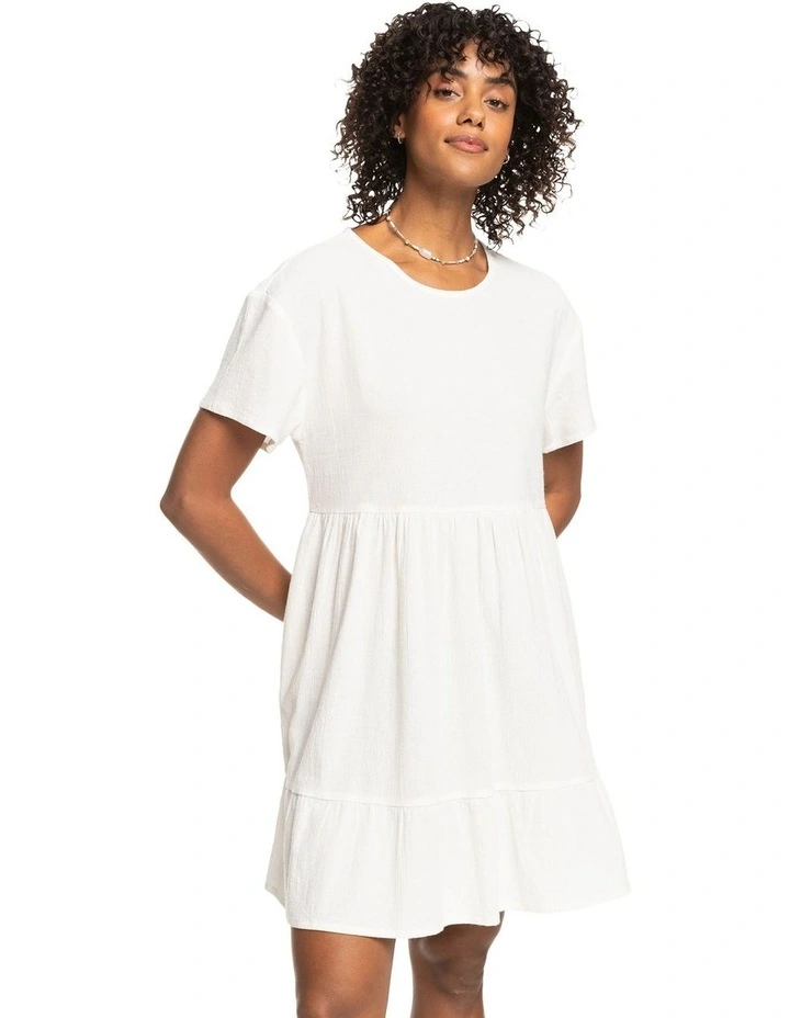 New Destiny Short Sleeve Dress in Snow White image 1