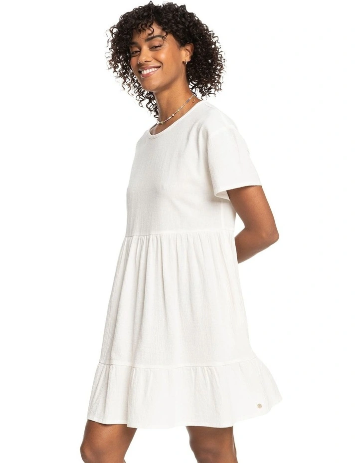 New Destiny Short Sleeve Dress in Snow White image 3