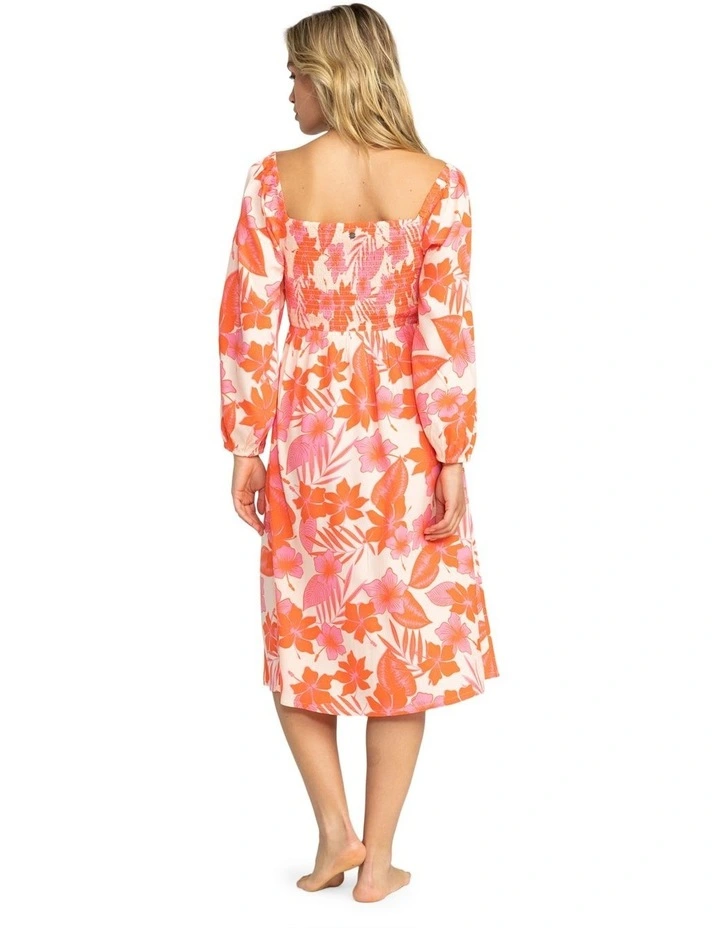 Sunshine Spirit Midi Dress in Orange image 2