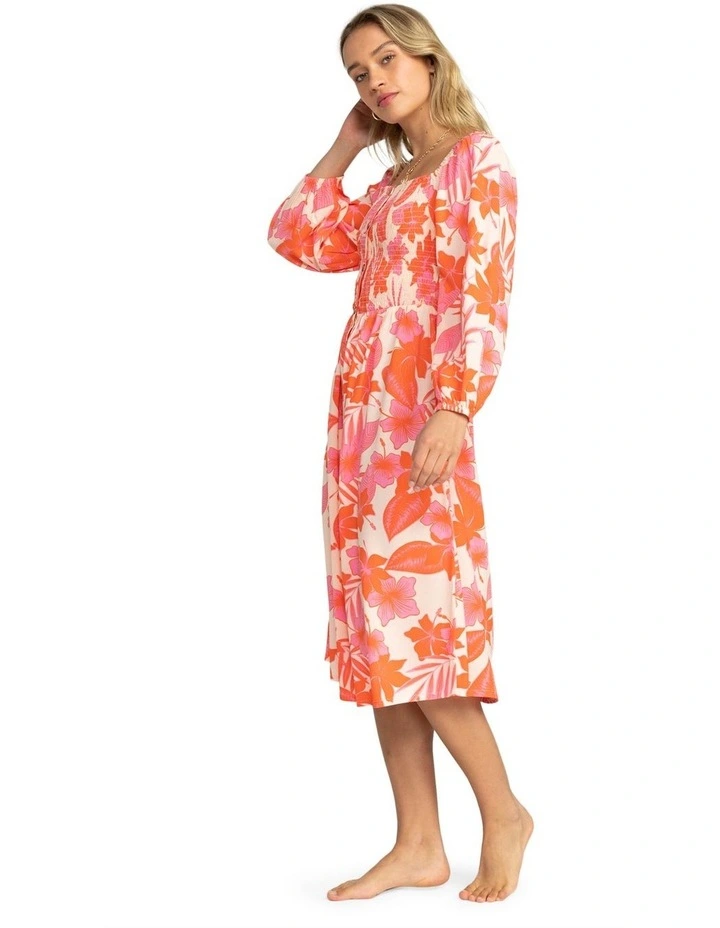Sunshine Spirit Midi Dress in Orange image 3