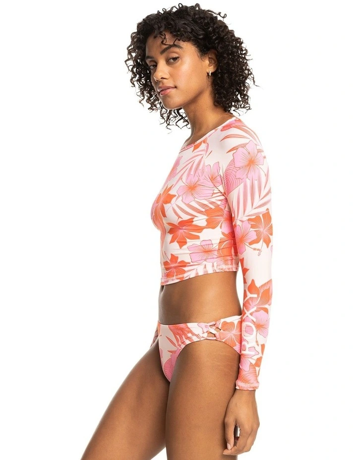 Cropped Long Sleeve Rash Vest in Orange image 3