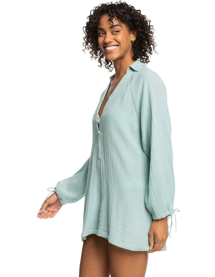 Lover Meeting Beach Cover-Up Dress in Blue Surf image 3