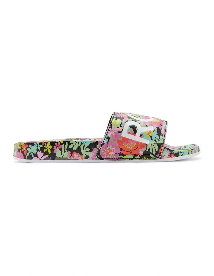 Slippy Slider Sandals in Black Multi image 2