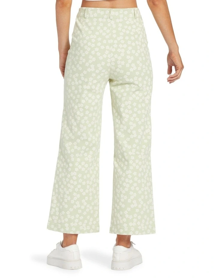 Coastal Cruiser High Waist Wide Leg Trousers in Quiet Green Floral Delight image 2