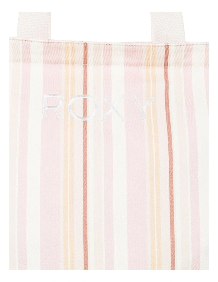 Stripey Beach Tote Bag in Cork Monochromatic Stripe image 5