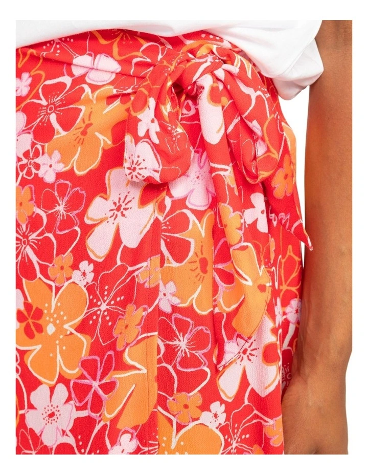 Midtown Sun Midi Wrap Skirt in Bittersweet Meadow Flowers image 4