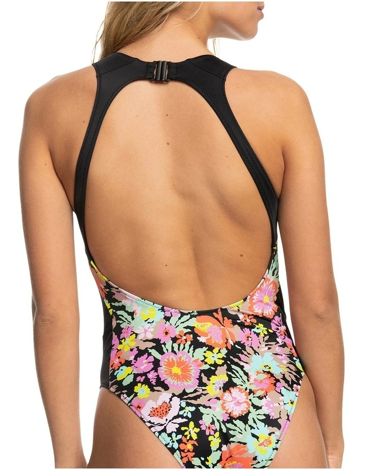 Active One Piece Swimsuit in Anthracite Floral Escape image 4