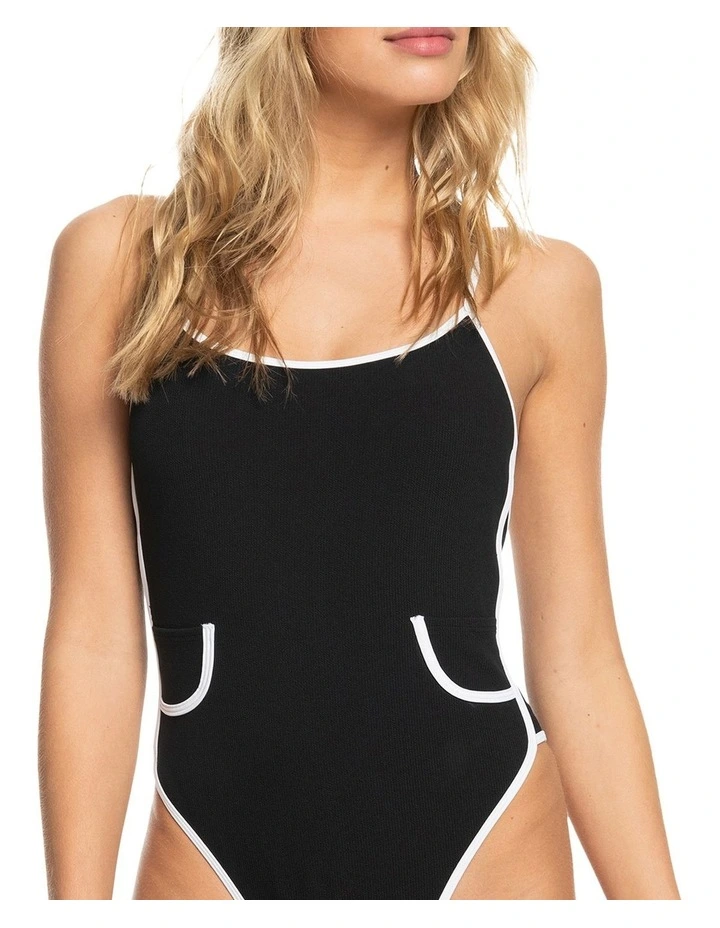 New Life High Leg One Piece Swimsuit in Anthracite image 4