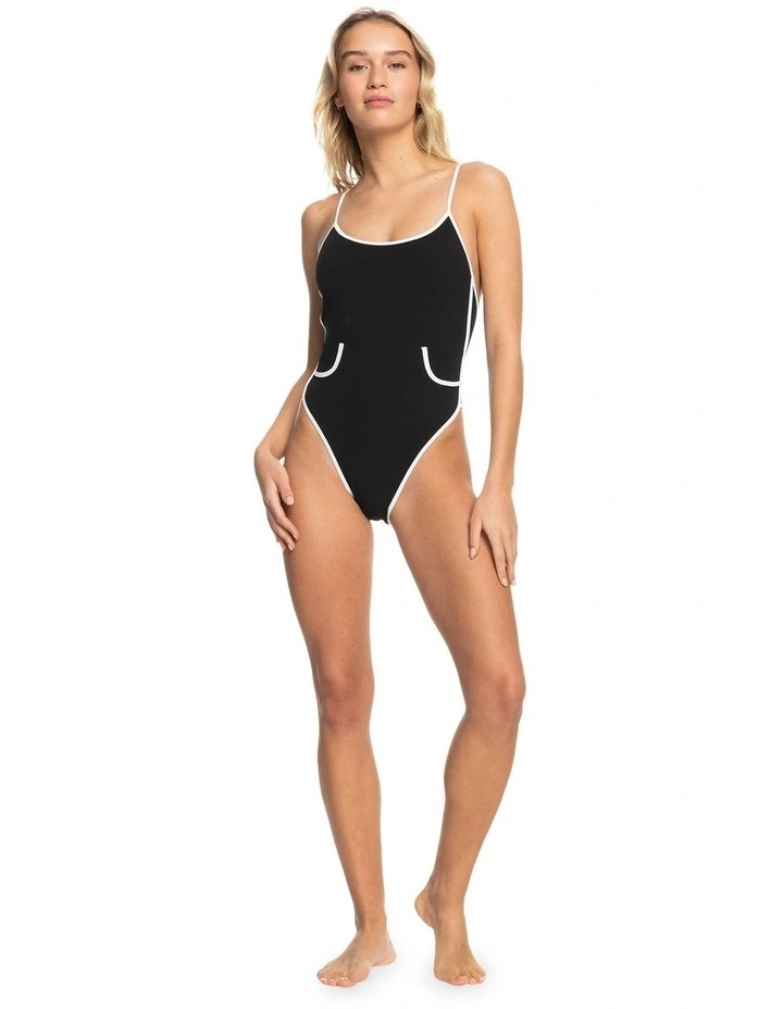 New Life High Leg One Piece Swimsuit in Anthracite image 5