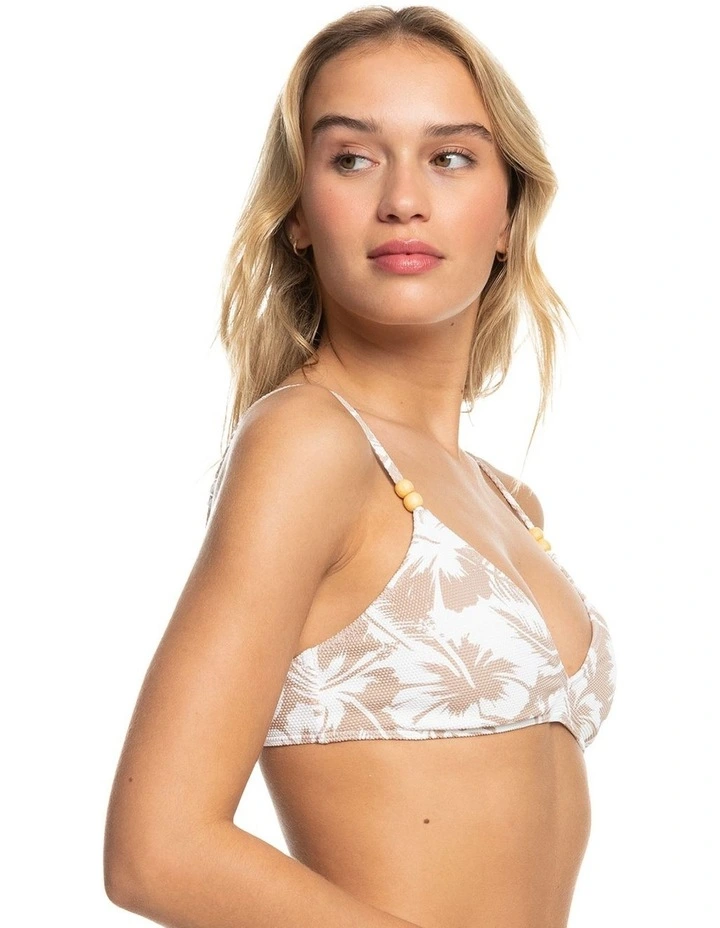 Tri Bikini Top in Warm Taupe Happy Hibiscus image 3