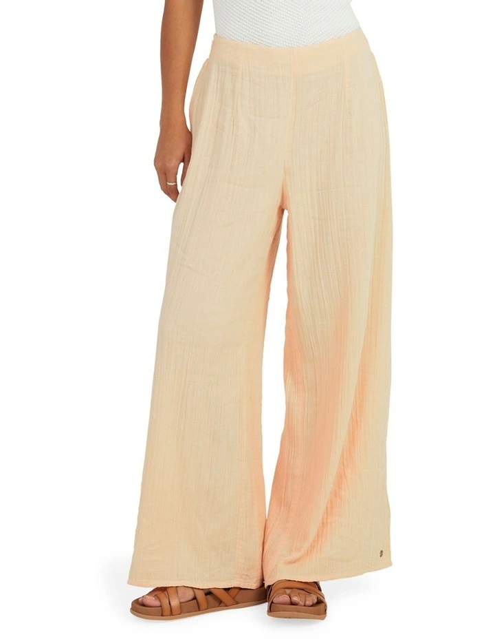 Shimae Cropped Palazzo Trousers in Peach Parfait image 1