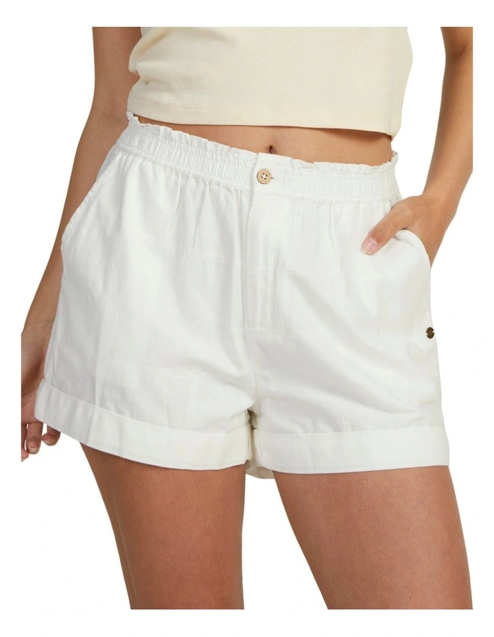 Costa Del Sud Elasticated Waist Shorts in Egret image 1