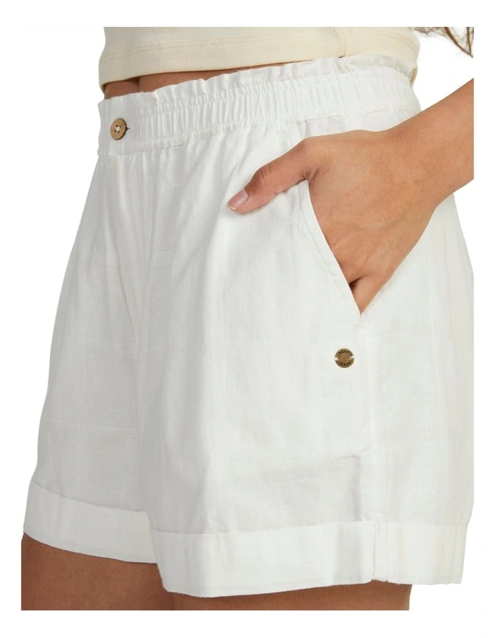 Costa Del Sud Elasticated Waist Shorts in Egret image 4