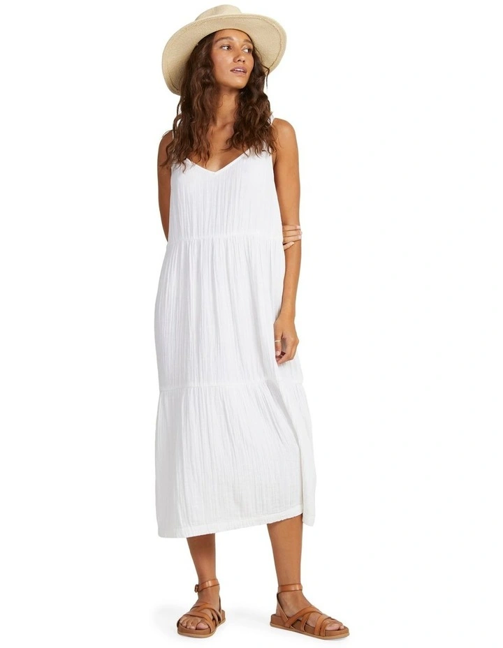 Waiting Line Midi Dress in Bright White image 1