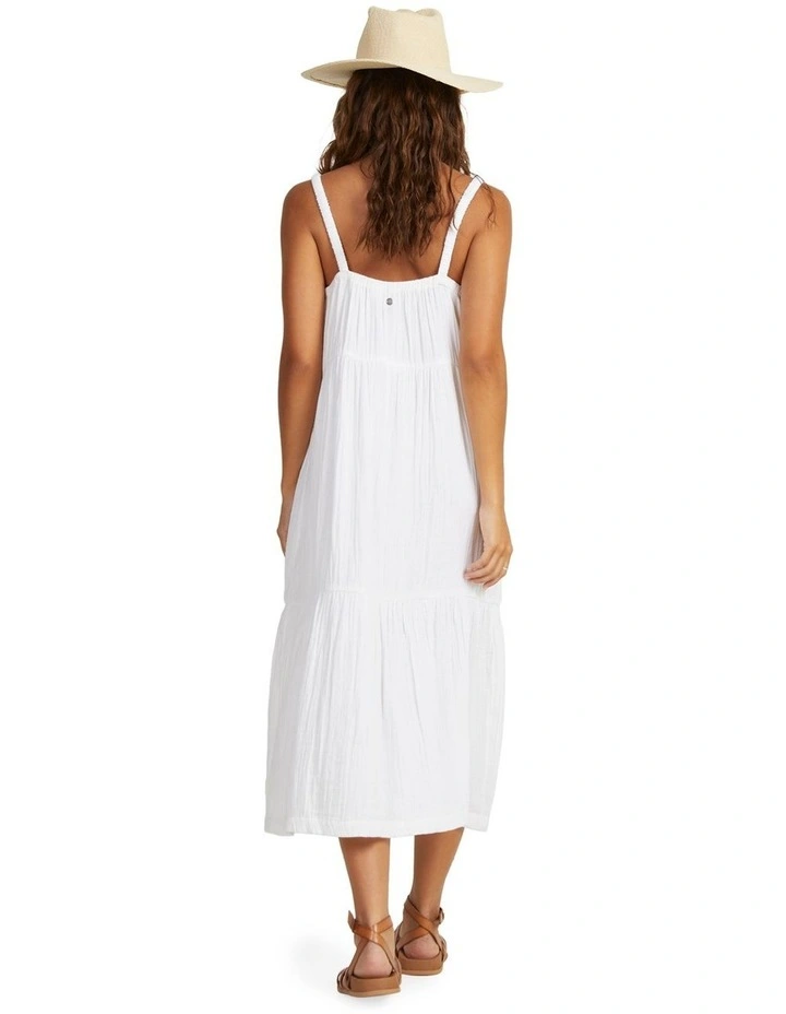 Waiting Line Midi Dress in Bright White image 2